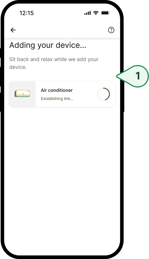 Existing onboarding-in-progress screen of the Havells One app using an indefinite loader
