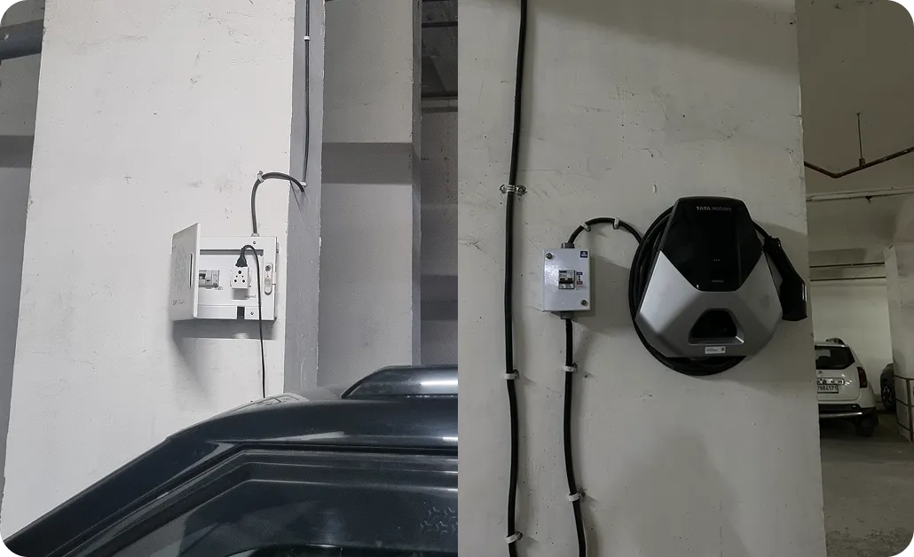 Collage of one- and two-star app store reviews reporting poor connectivity and unreliable EV charging apps
