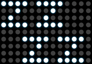 Glyph export on a 9 × 13 grid