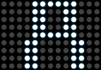 Glyph export on a 9 × 13 grid