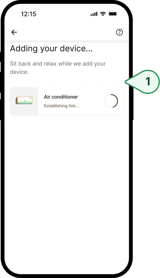 Existing onboarding-in-progress screen of the Havells One app using an indefinite loader