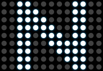 Glyph export on a 9 × 13 grid